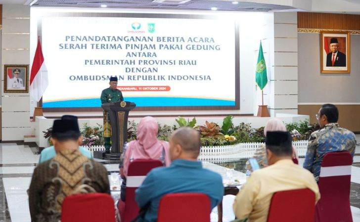 Pemprov Riau Serah Terima Pinjam Pakai Tanah dan Bangunan Untuk Ombudsman RI Perwakilan Riau 10