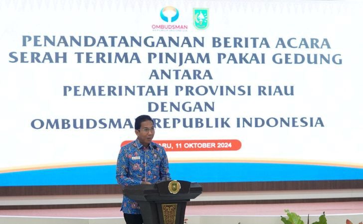 Pemprov Riau Serah Terima Pinjam Pakai Tanah dan Bangunan Untuk Ombudsman RI Perwakilan Riau 5